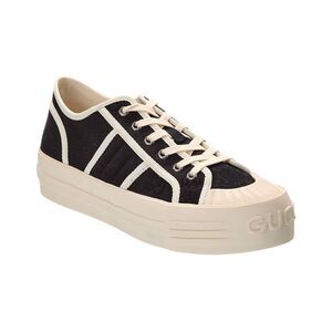 Gucci Chunky Gg Canvas & Leather Sneaker, Black